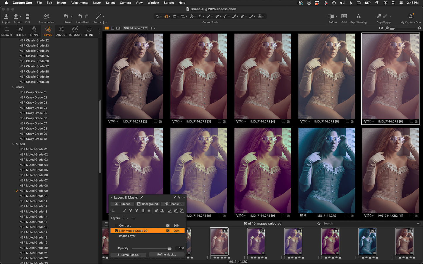 NBP Styles: Color Grades 2025