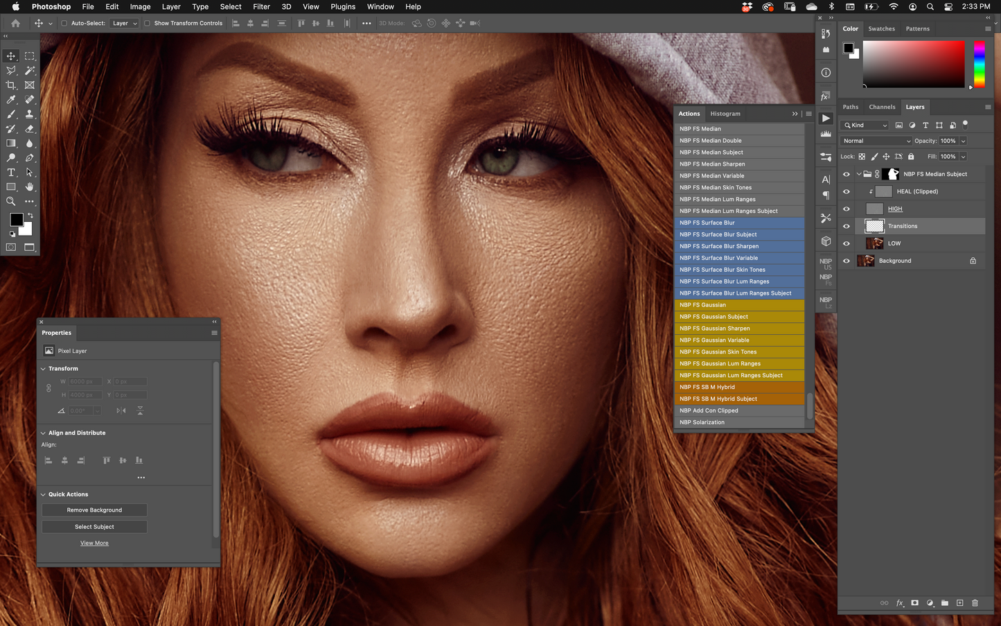 NBP Actions 9: Frequency Separation Tools for Photoshop